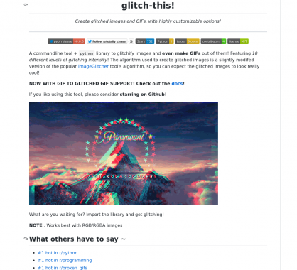 Glitch-this: transformez vos images en GIF avec effet de Glitch